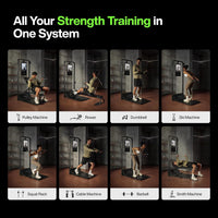 Smart Home Gym, Multi-Functional Gym Machine for Full Body Strength Training, All-In-One Gym Equipment, Digital Weight System, Workout Station, Squat Rack, Gym Monster 2