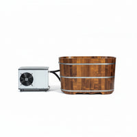 WOODBRIDGE 54" Indoor Cold Plunge Tub W/ 1.3 HP White Chiller – Rapid Cooling & Heating, Ozone Sanitation, Filter Circulation System, Wifi-Enabled & Remote Control via APP, Insulated Tub Cover