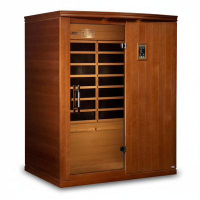 Infrared Home Sauna Built for Daily Relaxation, 3-Person Capacity, Ultra-Low EMF Panels, Canadian Hemlock