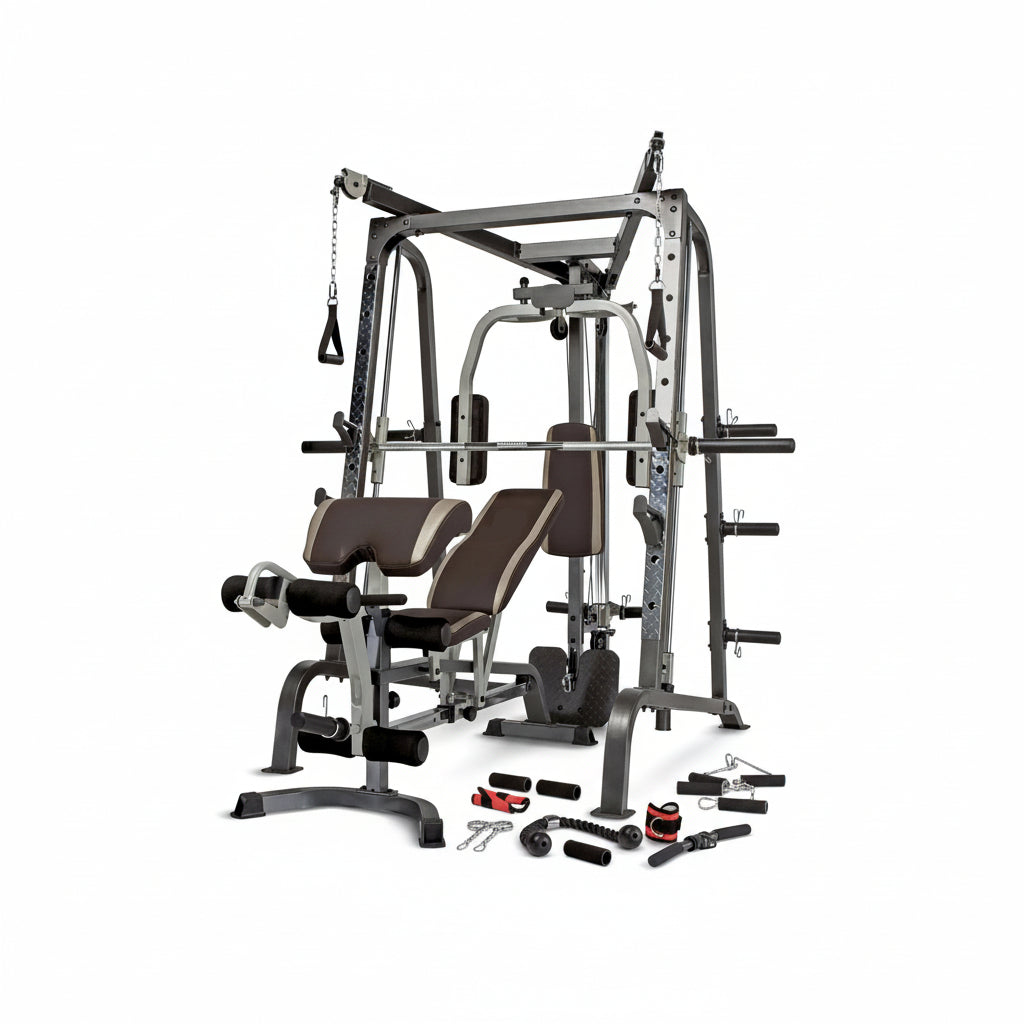 Diamond Elite Olympic Smith Cage Machine, Plate Loaded Home Gym Total Body Workout Machine (MD-9010G)