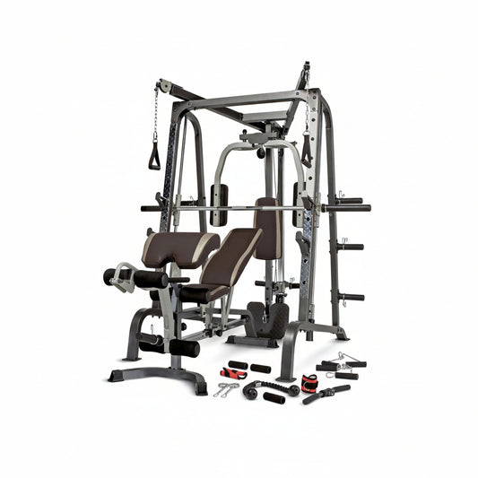 Diamond Elite Olympic Smith Cage Machine, Plate Loaded Home Gym Total Body Workout Machine (MD-9010G)