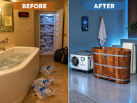 Indoor Cold Plunge Tub Built for Year-Round Recovery, 1.3 HP Chiller, WiFi Controls, Ozone Sanitation — Before & After