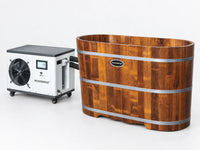 WOODBRIDGE 54" Indoor Cold Plunge Tub W/ 1.3 HP White Chiller – Rapid Cooling & Heating, Ozone Sanitation, Filter Circulation System, Wifi-Enabled & Remote Control via APP, Insulated Tub Cover — Studio Shot